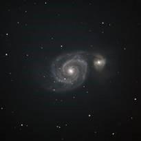 メンバーが撮影したM51子持ち銀河
